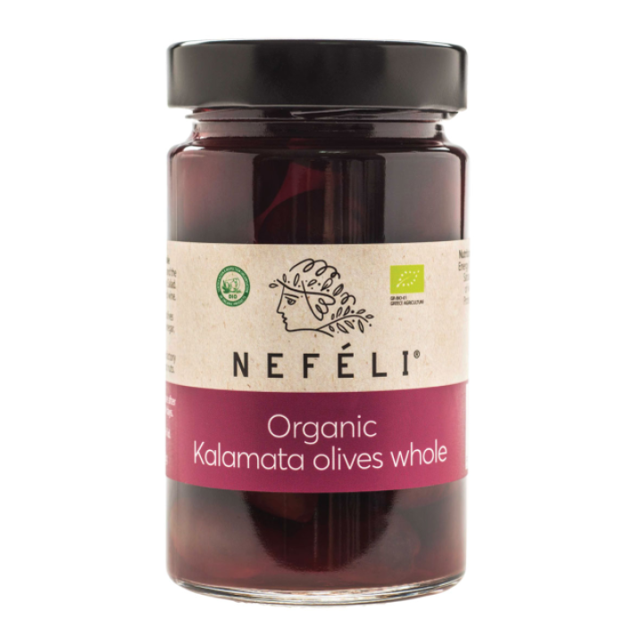Органические оливки KALAMATA без косточек, 295 г (160 г)