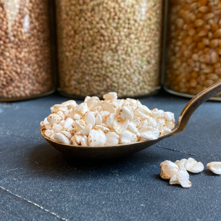 Organic puffed buckwheat