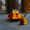 Organic fruit-flavoured gummy bears (without gelatine)