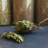 Organic hemp flower and leaf tea