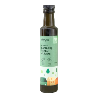 Külmpressitud mahe toor-kanepiseemneõli, 250ml