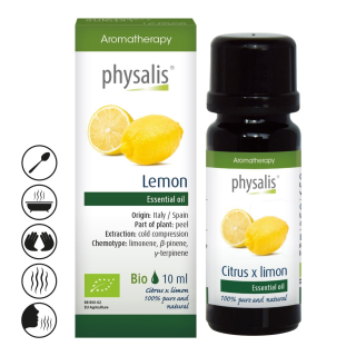 Organic lemon essential oil, 10 ml