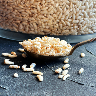 Organic puffed brown rice