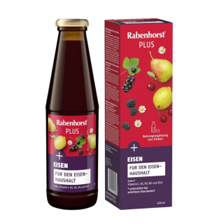 Mahe puuvilja- ja ürdijook raua ja C, B1, B2, B6, B12 vitamiinidega Rabenhorst, 450 ml