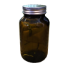 Pruun klaaspurk metallkaanega, 200 ml
