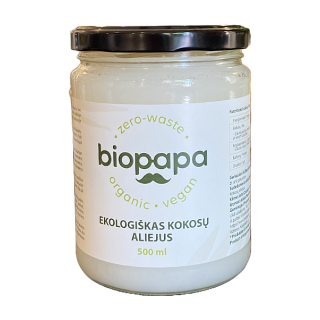 Külmpressitud rafineerimata mahe kookosõli, 500ml