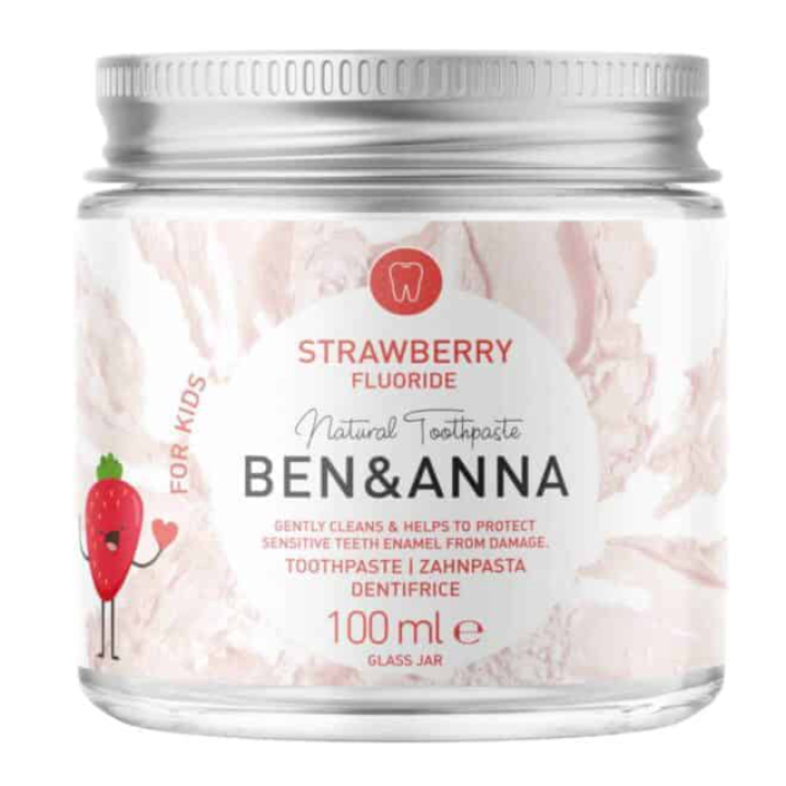 Looduslik maasikamaitseline hambapasta lastele Ben&amp;Anna, 100 ml