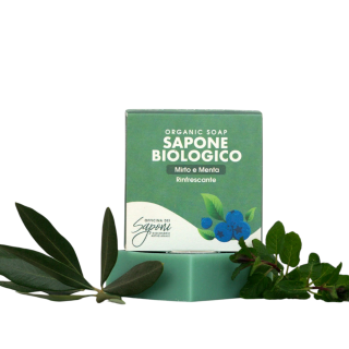 Organic soap Myrtle and Mint, 100 g, Officina dei Saponi