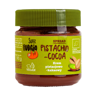 Органический крем из фисташек и какао с тростниковым сахаром, 190 г, SUPER FUDGIO