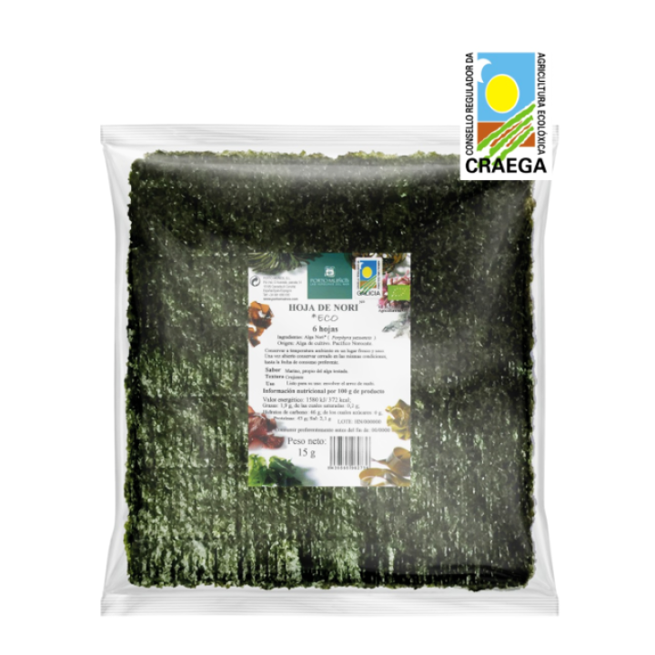 Mahe vetikalehed Nori 6 tk, 15 g