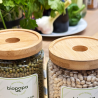 Stylish jar with bamboo lid - 9×15 cm, 850 ml