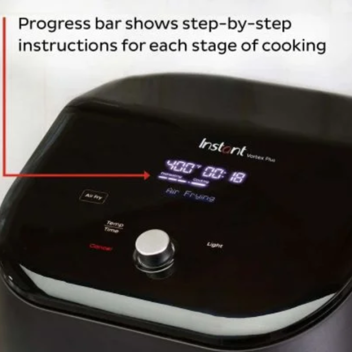 Roostevabast terasest õhufritüür Instant Vortex® Plus ClearCook (5,7 l) 6-in-1