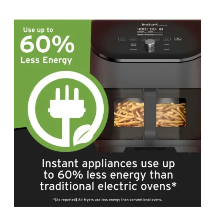 Roostevabast terasest õhufritüür Instant Vortex® Plus ClearCook (5,7 l) 6-in-1