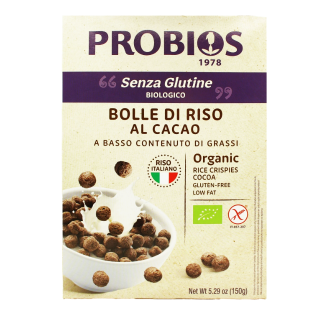 Gluteenivabad mahe riisikrõpsud kakaoga, 150 g