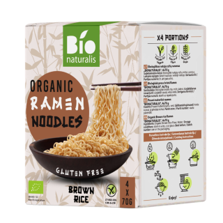 Gluteenivabad pruuni mahe riisi Ramen nuudlid, 70g x 4tk