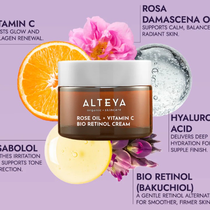 Luminous Rose Bio Retinol mahe näokreem roosiõli + C-vitamiin, 50 ml