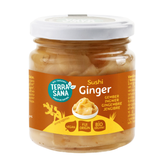 Organic ginger for sushi, 190 g, TERRASANA