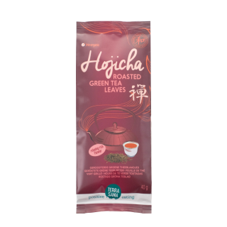 Organic Japanese roasted green tea Hojicha, 40 g, TERRASANA