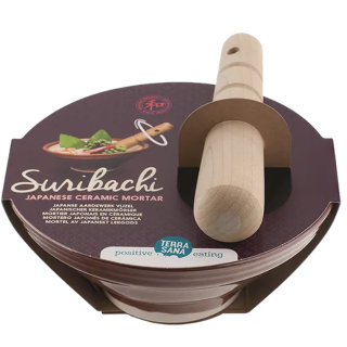Jaapani keraamiline uhmer Suribachi & Surikogi, 18 cm
