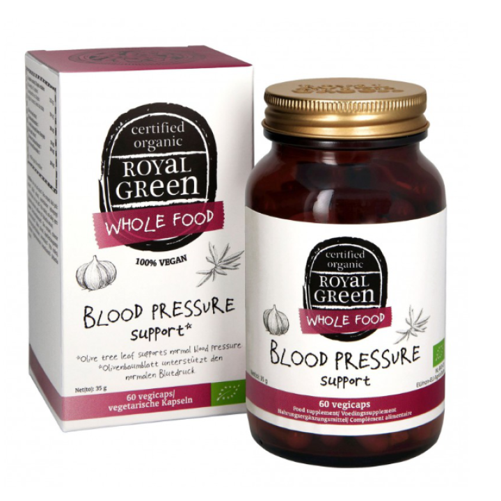 Organic food supplement for blood pressure support, ROYAL GREEN, 60 capsules