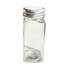 Glass spice jar, 120 ml (small holes, metal lid)