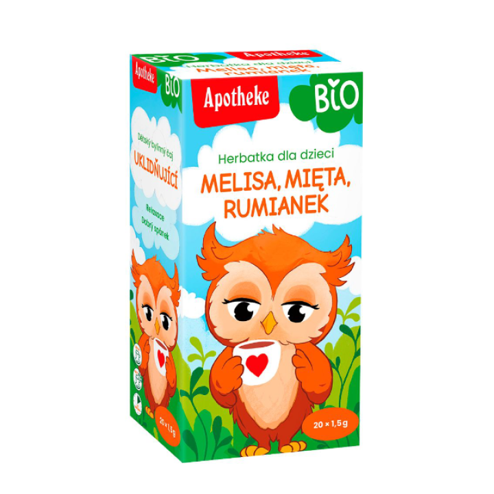 Organic APOTHEKE tea for children from 6 months - Melissa, mint and chamomile - (20 x 1.5 g) 30 g