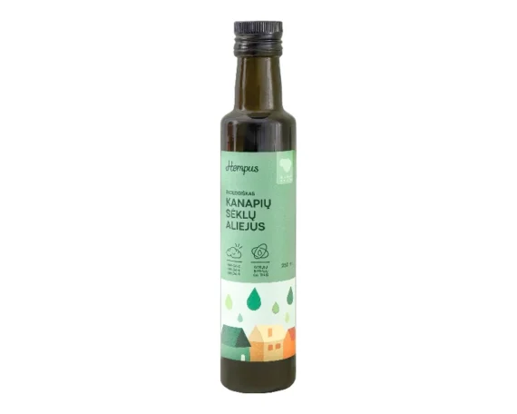 Külmpressitud mahe toor-kanepiseemneõli, 250ml - Image 1