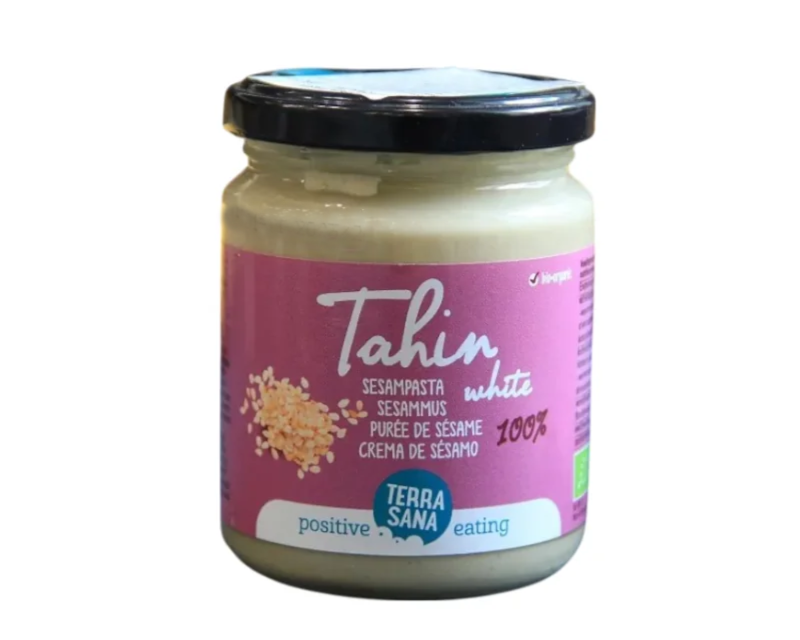 Hele mahe seesamiseemne pasta tahini Органическая кунжутная паста TAHINI (светлая) 250 г — изображение 1