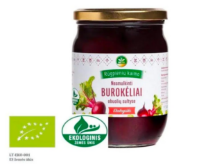 Rūgienių kaimo® Whole beetroot in apple juice, 550 g, organic