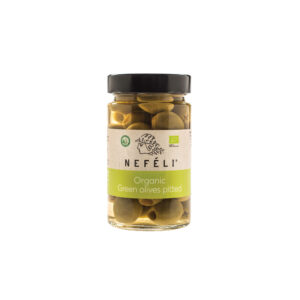 Orgaanilised kivideta rohelised oliivid "Nefeli", 295 g (140 g)