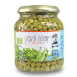 Органический консервированный зеленый горошек в банке, 350 г (230 г)
