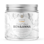 Натуральная отбеливающая зубная паста BEN&ANNA WHITE FLUORIDE с маслом мяты и экстрактом шалфея, 100 мл
