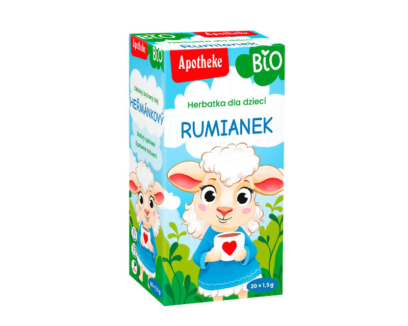 Mahe kummelitee lastele alates 4. elukuust Apotheke Органический ромашковый чай для детей от 4 м с рождения Apotheke, 20 г (20 x 1 г) — изображение 1