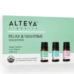 Mahe eeterlike õlide komplekt Relax & Nighttime Alteya, 3×5 ml