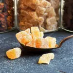 Organic ginger pieces in sugar