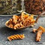 Organic red lentil pasta FUSILLI with sea salad