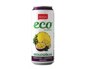 Mahe passioni-ananassimaitseline gaseeritud karastusjook mahlaga Rasa Eco, 500 ml