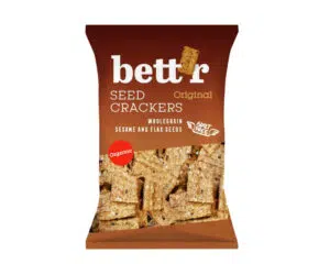 Täistera nisujahust mahe kreekerid seemnetega Bett’r, 150 g