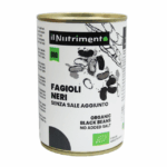 Консервированная бессолевая черная органическая фасоль Il Nutrimento, 400 г.