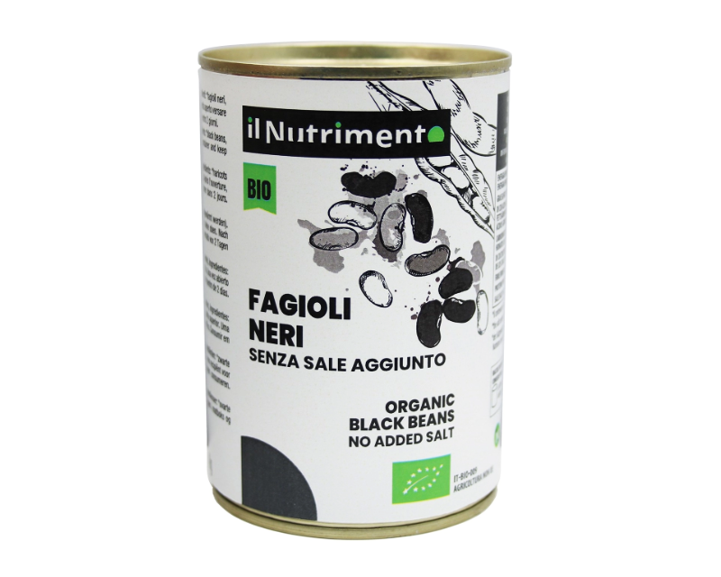 konservirovannaya-bessolevaya-chernaya-organicheskaya-fasol-il-nutrimento-400g Консервированная бессолевая черная органическая фасоль Il Nutrimento, 400 г. — изображение 1