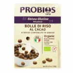 Gluten-free organic rice crisps with cocoa Probios, 150 g