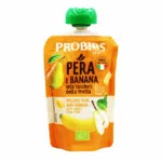 Organic pear and banana puree without added sugar Probios, 100 g