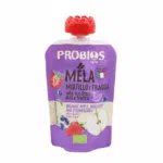 Lisatud suhkruta mahe õuna-, mustika- ja maasikapüree Probios, 100 g