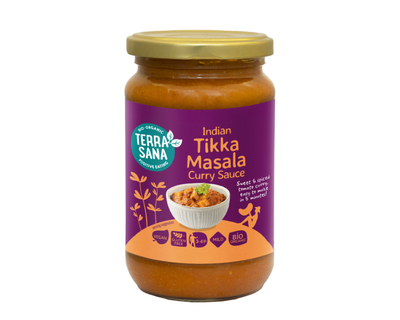 India_mahe_karrikaste_Tikka_Masala_Terrasana_350g Органический Индийский соус карри Тикка Масала, 350 г, TERRASANA — изображение 1