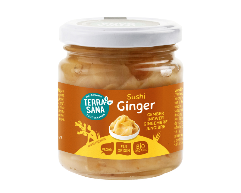 organicheskiy-imbir-dlya-sushi-terrasana-190g Органический имбирь для суши, 190 г, TERRASANA — изображение 1